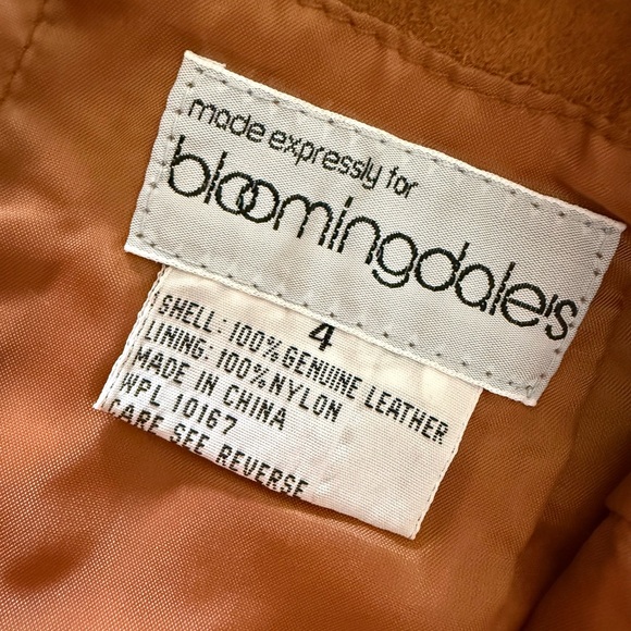 Vintage Western Cognac Brown Suede Fringe Skirt genuine Leather Silver Concho - Picture 5 of 7